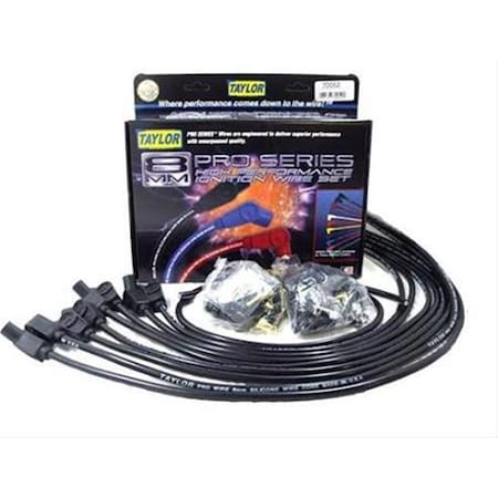 Taylor 8 mm Spiro-Pro Universal Spark Plug Wire Sets for 1992-1999 GMC C2500 Suburban, Black T64-70052